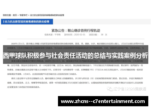 西甲球队积极参与社会责任活动的总结与实践案例分析